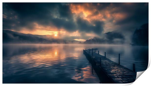 Lake Windermere Print by T2 