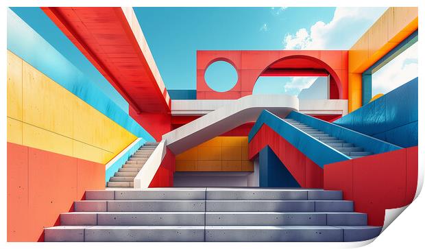 Abstract patterns in Architecture Print by T2 