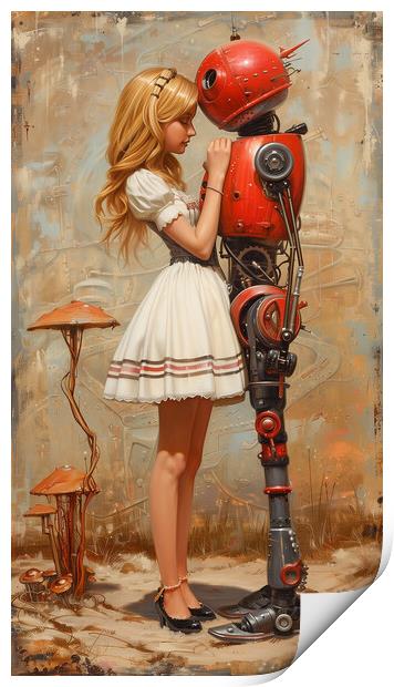 Robot Love Print by T2 