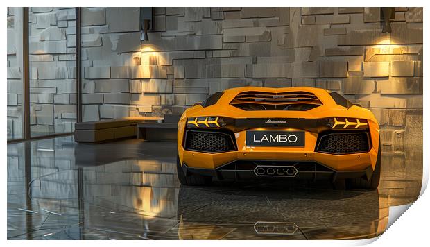 Lamborghini Aventador Print by T2 