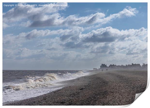 Beach at Aldeburgh Print by Andy Salter
