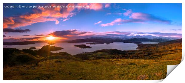 conic hill sunset Print by Andrew percival