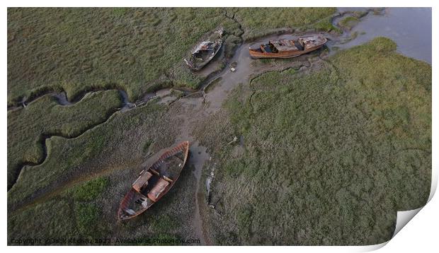 Boat Wreck Print by Jack Kitchen