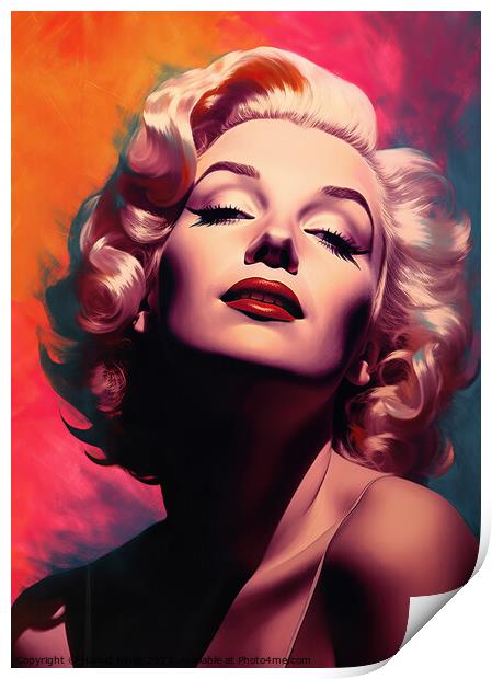 Marilyn Print by Harold Ninek