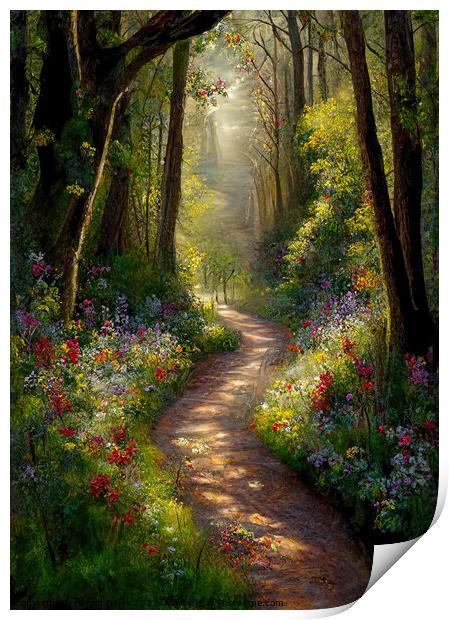 Spring Woodland I Print by Harold Ninek