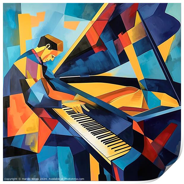 Piano Man Print by Harold Ninek