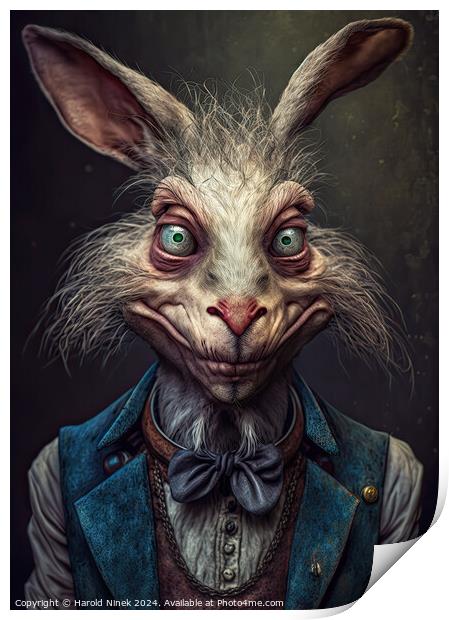 March Hare Print by Harold Ninek