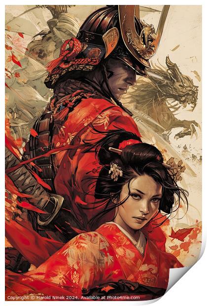 Scarlet Warriors Print by Harold Ninek