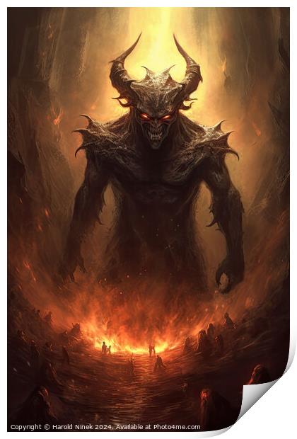 The Devil's Dominion Print by Harold Ninek