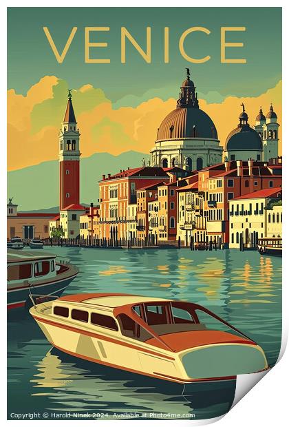 Venice Travel Poster Print by Harold Ninek