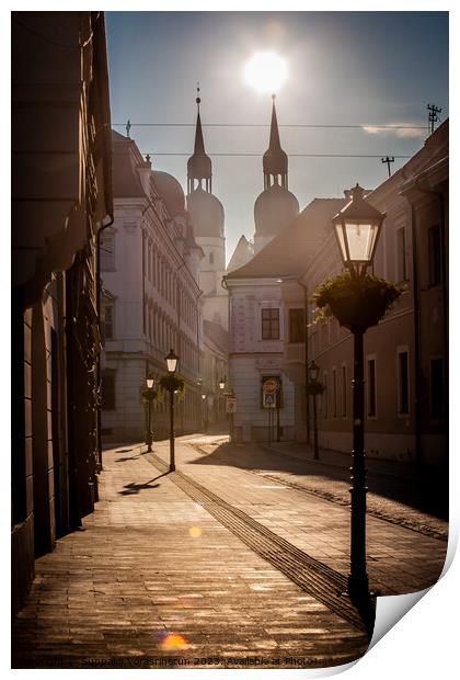 A morning a Trnava, Slovakia Print by Suppakij Vorasriherun