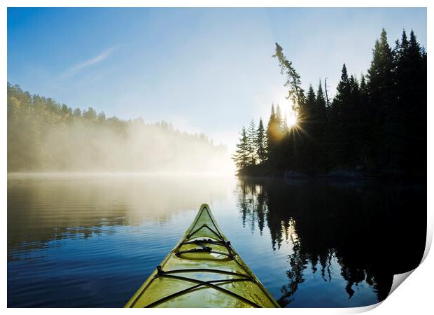 Early Morning Kayak Print by Dave Reede