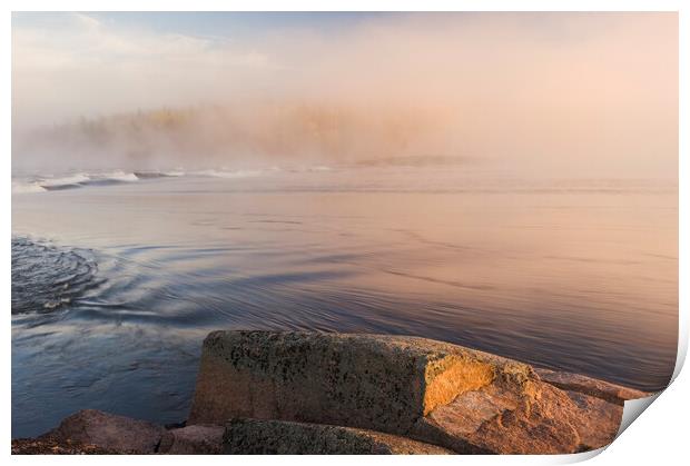 Sturgeon Falls,  Whiteshell Provincial Park Print by Dave Reede