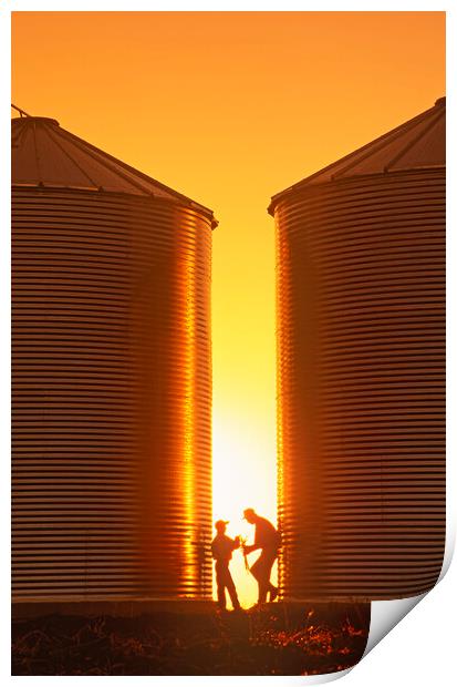 Father and Son Farmers Print by Dave Reede