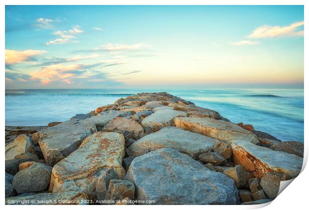On The Jetty - Carlsbad, California Print by Joseph S Giacalone