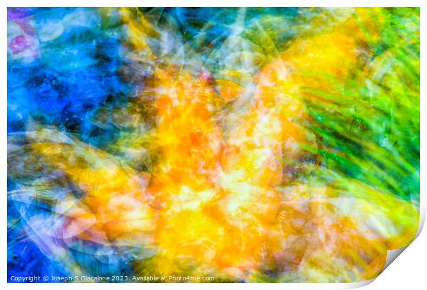 Motion of Colorful Koi Abstract Print by Joseph S Giacalone