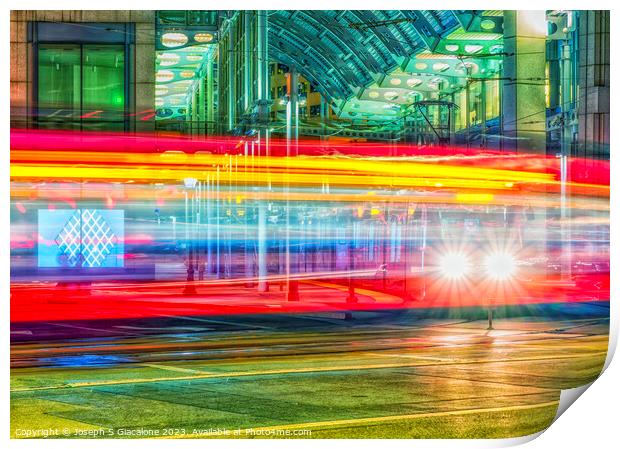 The Bright Lights of Downtown Print by Joseph S Giacalone