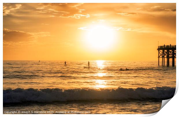 Bright Summer Sunset - San Diego, California Print by Joseph S Giacalone