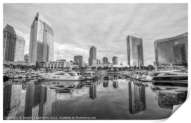 Calm Reflections  - Downtown San Diego Print by Joseph S Giacalone