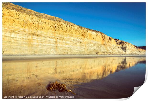 Golden Cliffs  Print by Joseph S Giacalone