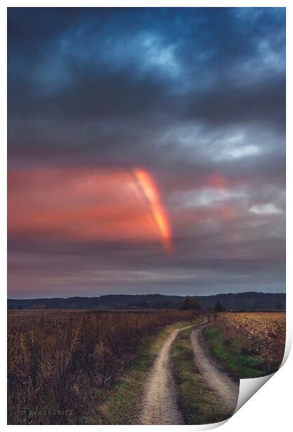 Evening rainbow Print by Dejan Travica