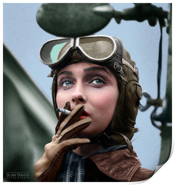  Woman Airforce Service Pilot - WASP from WW 2 Print by Dejan Travica