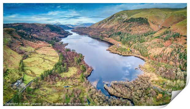 Aerial Shot of Thirlmere  Print by Keith Dawson