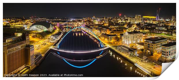 Newcastle & Gateshead Quayside Print by Keith Dawson