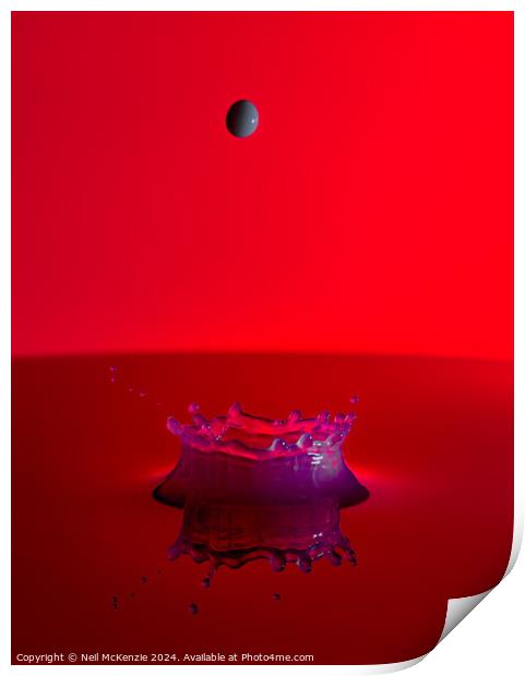 Splash bowl Print by Neil McKenzie