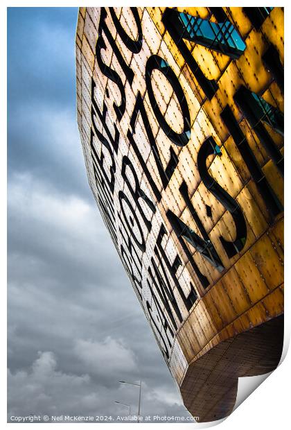 Wales Millennium centre  Print by Neil McKenzie