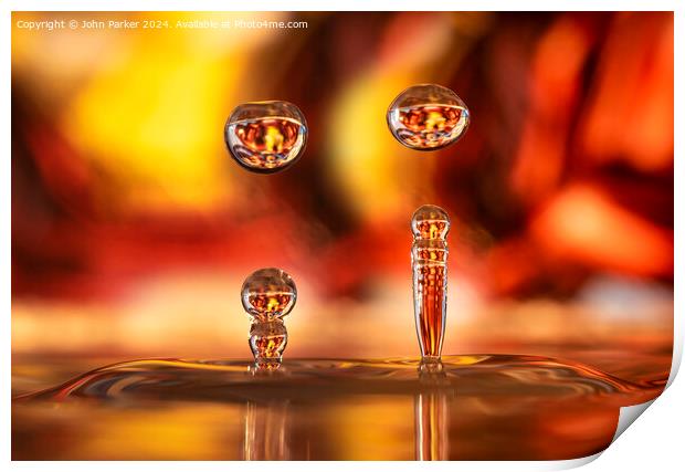 Water Droplets Print by John Parker
