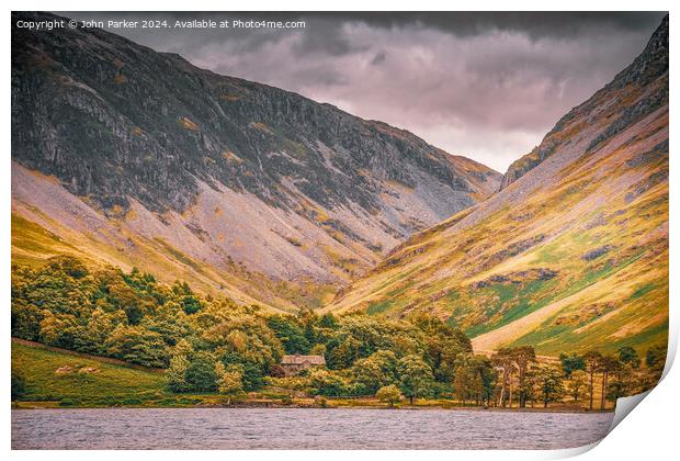 Buttermere in the Lake District, Cumbria Print by John Parker