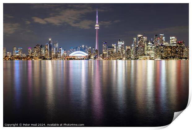 Toronto Skyline Print by Peter Heal