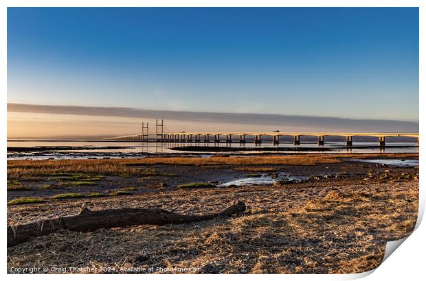 Prince of Wales Bridge Golden hour Print by Craig Thatcher