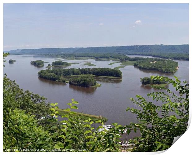 Island on the Mississippi River Print by Pete Klinger