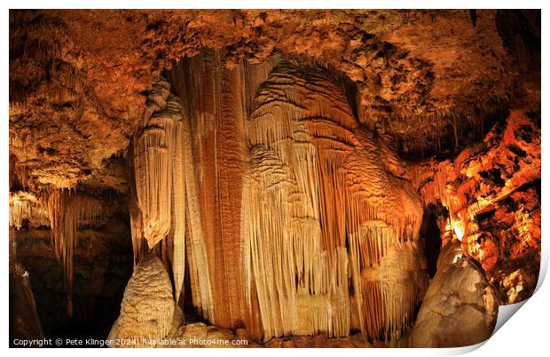 Natural Cave Wall cavern Print by Pete Klinger