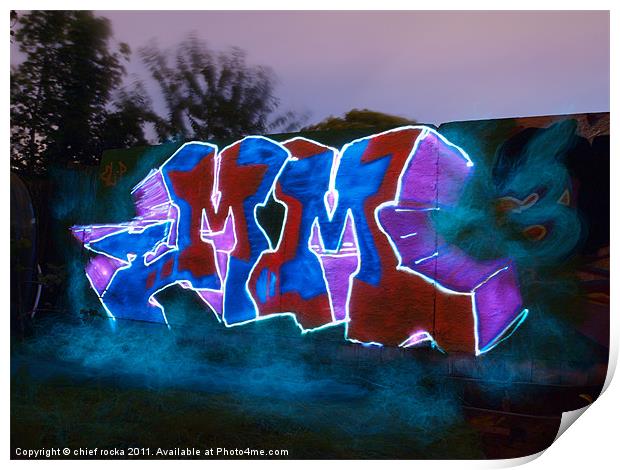 light graffiti Print by chief rocka