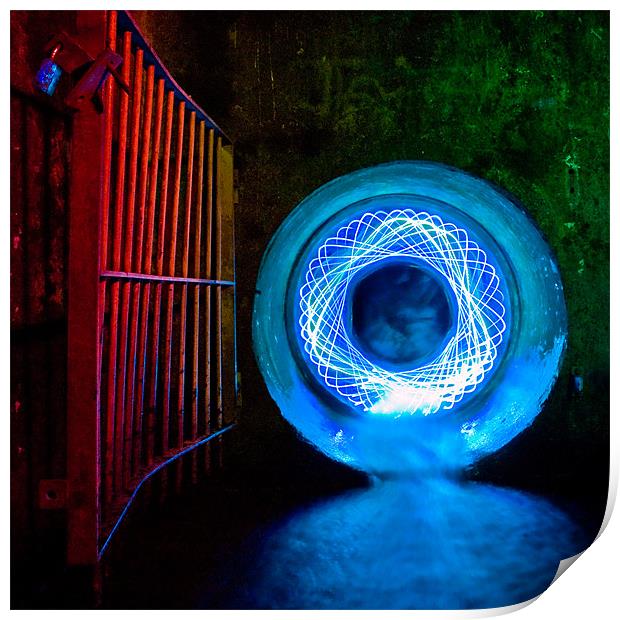 Abstract Urban Light Painting Print by chief rocka