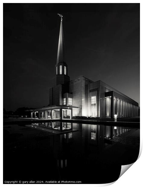 Preston England Temple Print by gary allan