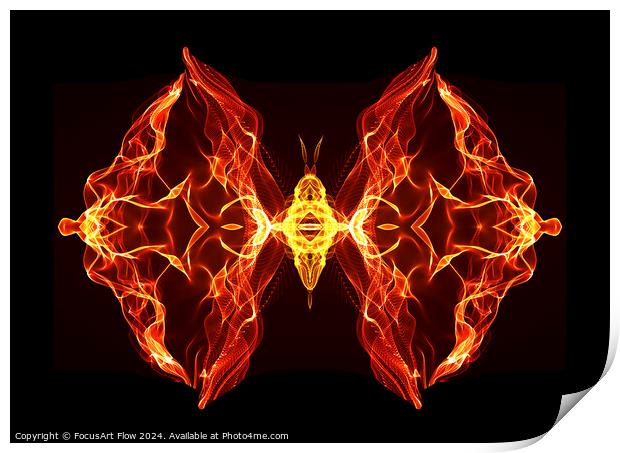 Butterfly Series: Fiery butterfly Print by FocusArt Flow