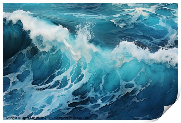 Beautiful sea waves Print by Mirjana Bogicevic