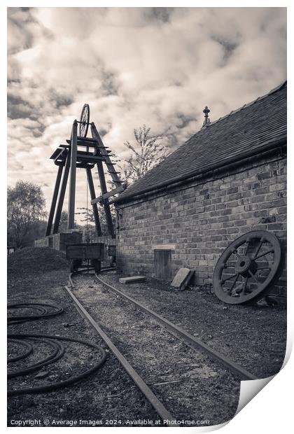 The old pit head Print by Average Images