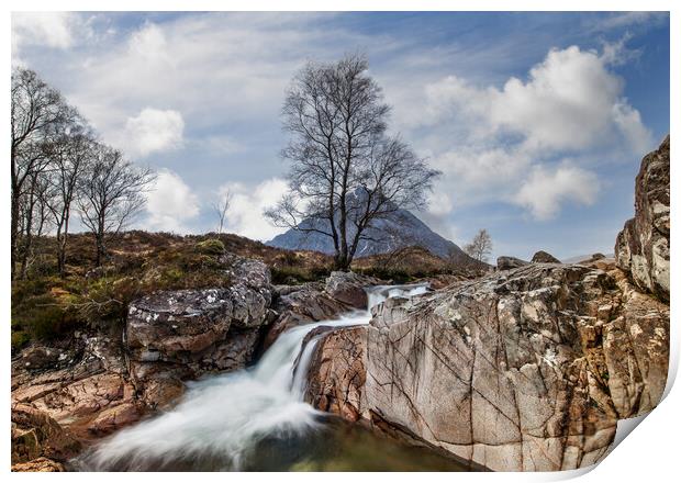 The Coupall Falls, Glencoe Print by Karl Oparka