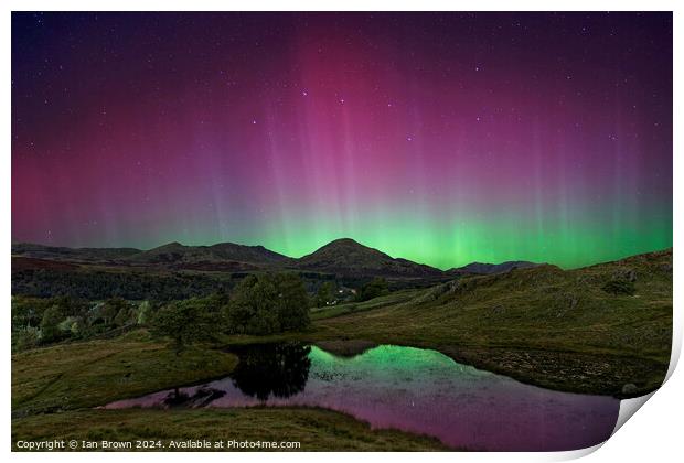 Aurora and the Old Man Print by Ian Brown