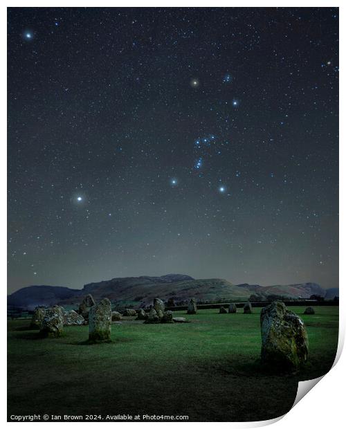 Castlerigg Glow Print by Ian Brown