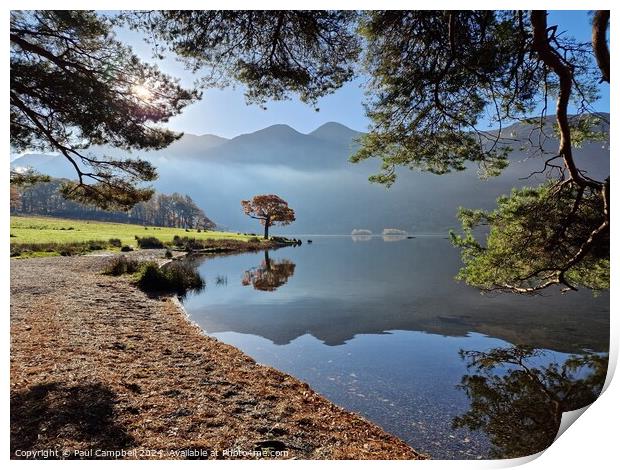 Sunrise on Crummock Water  Print by Paul Campbell