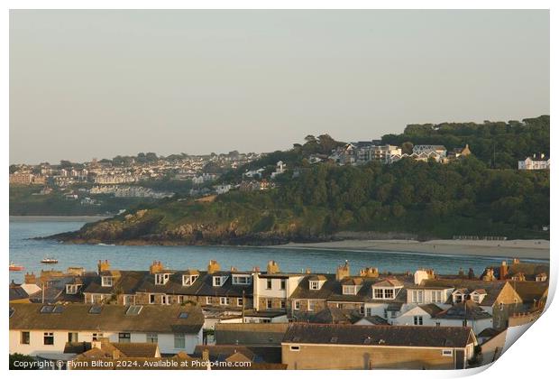 St Ives Town Print by Flynn Bilton