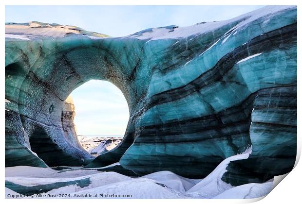 Iceland Katla Ice Cave Print by Alice Rose