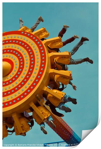 Amusement park rides Print by Romario Francko Viraiyly Francko