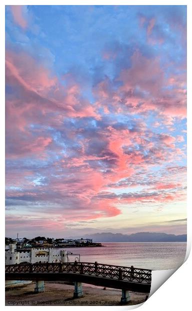 Spectacular pink clouds Print by Robert Galvin-Oliphant